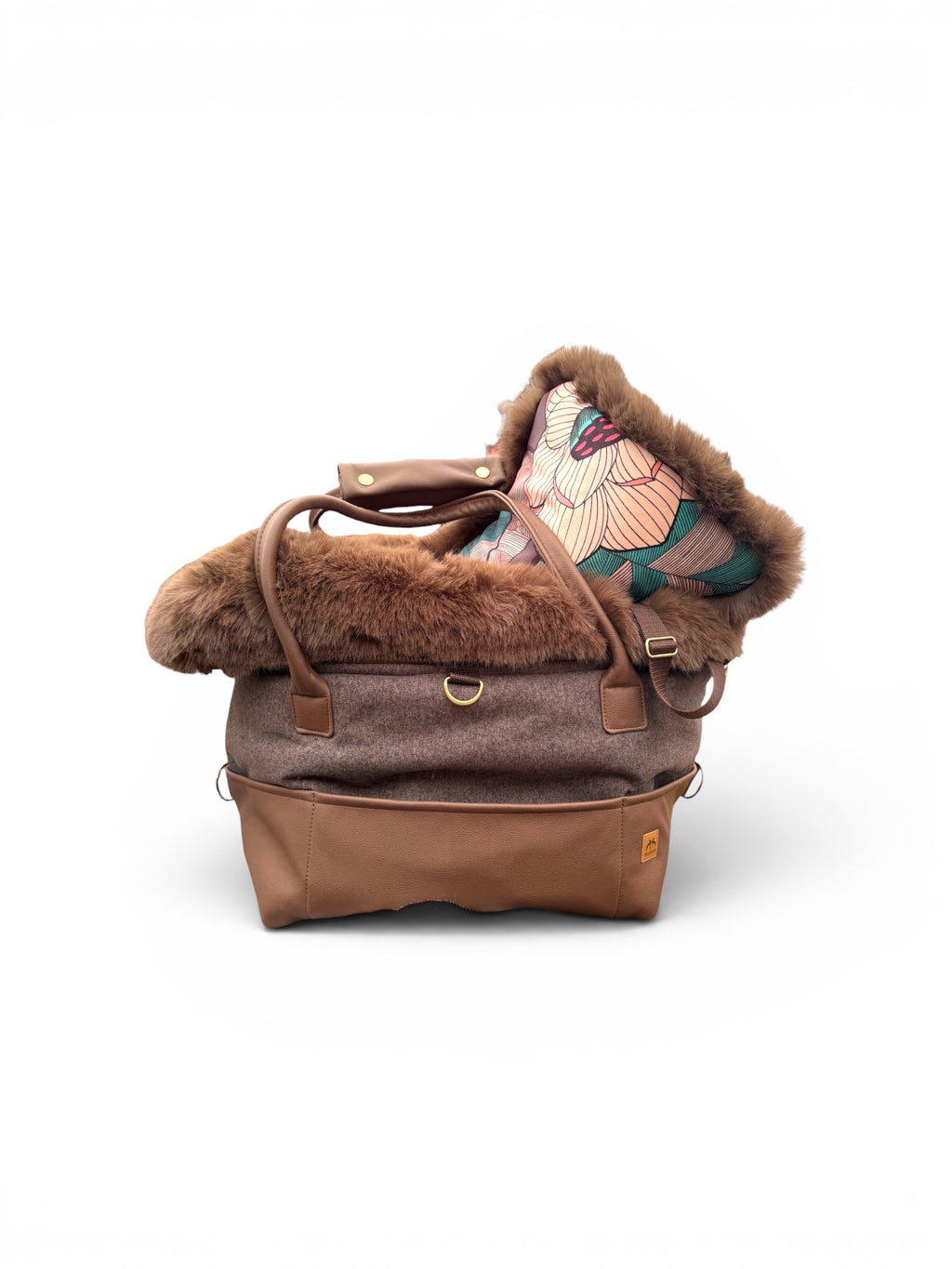 Luxury FiouStar To Go Hundetragetasche Braun Orchidee