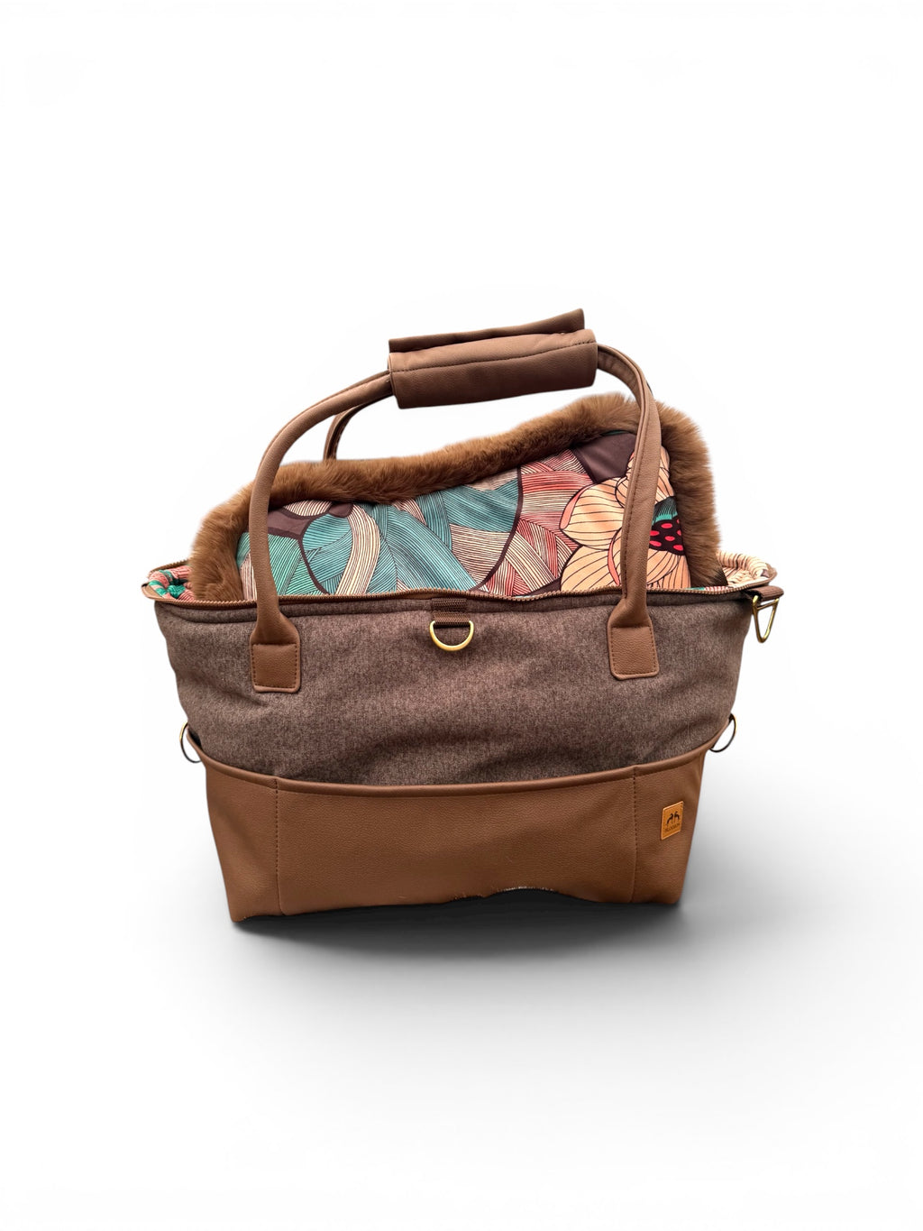 Luxury FiouStar To Go Hundetragetasche Braun Orchidee