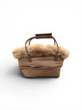 Luxury FiouStar To Go Hundetragetasche Taupe Loden Zebra