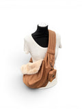 Crossbag 2 in 1 Hundetragetasche Waschleder Cognac