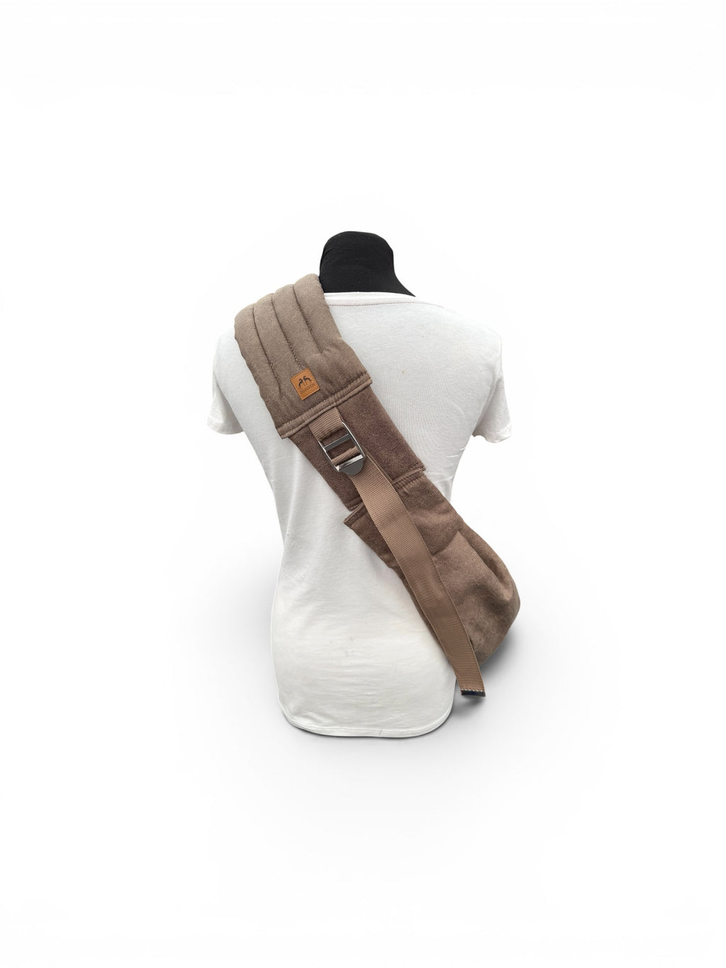 Crossbag 2 in 1 Hundetragetasche Waschleder Taupe