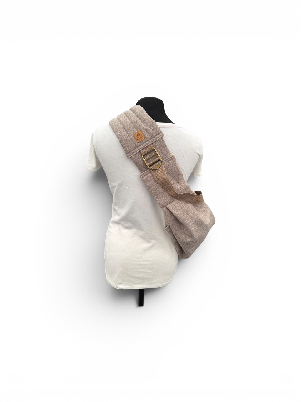 Crossbag 2 in 1 Hundetragetasche Loden Optik Taupe
