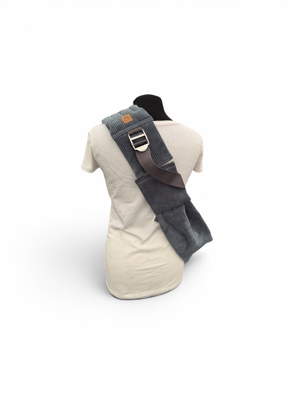Crossbag 2 in 1 Hundetragetasche Waschleder Blau