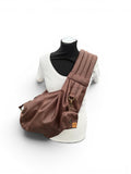 Crossbag 2 in 1 Hundetragetasche Waschleder Braun