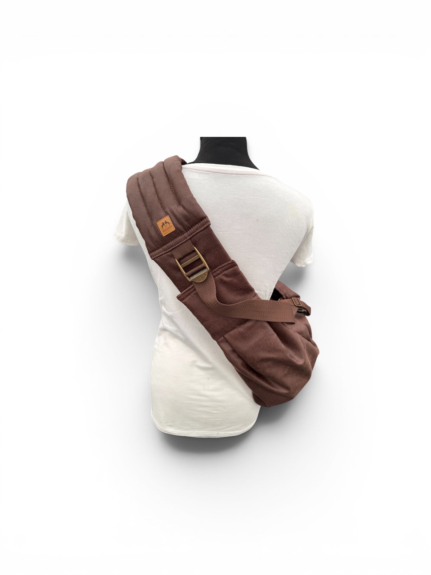 Crossbag 2 in 1 Hundetragetasche Waschleder Braun