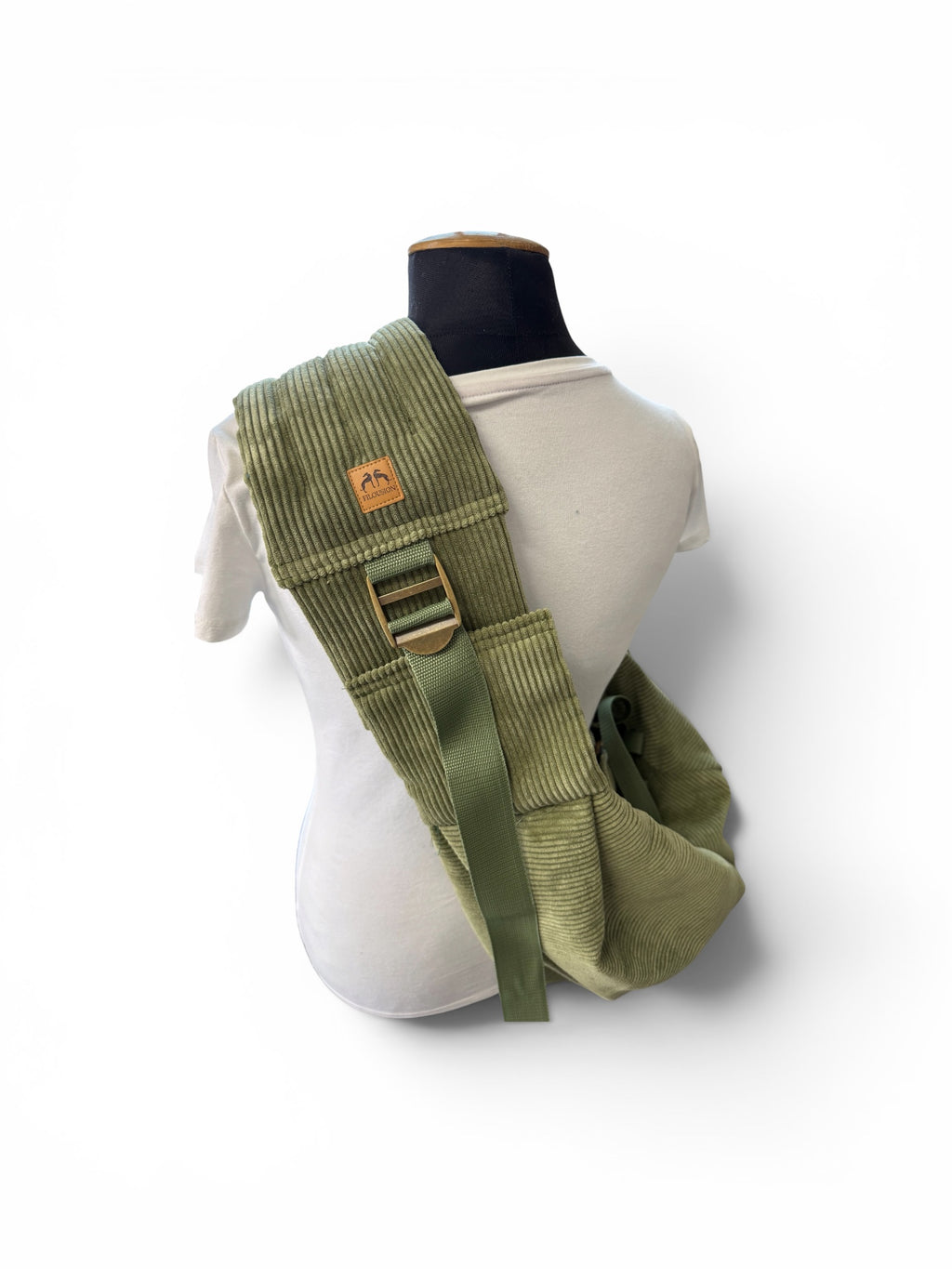 Crossbag 2 in 1 Hundetragetasche Cord Grün
