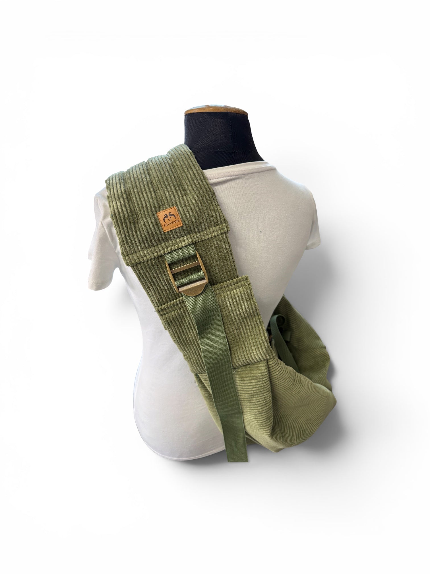 Crossbag 2 in 1 Hundetragetasche Cord Grün