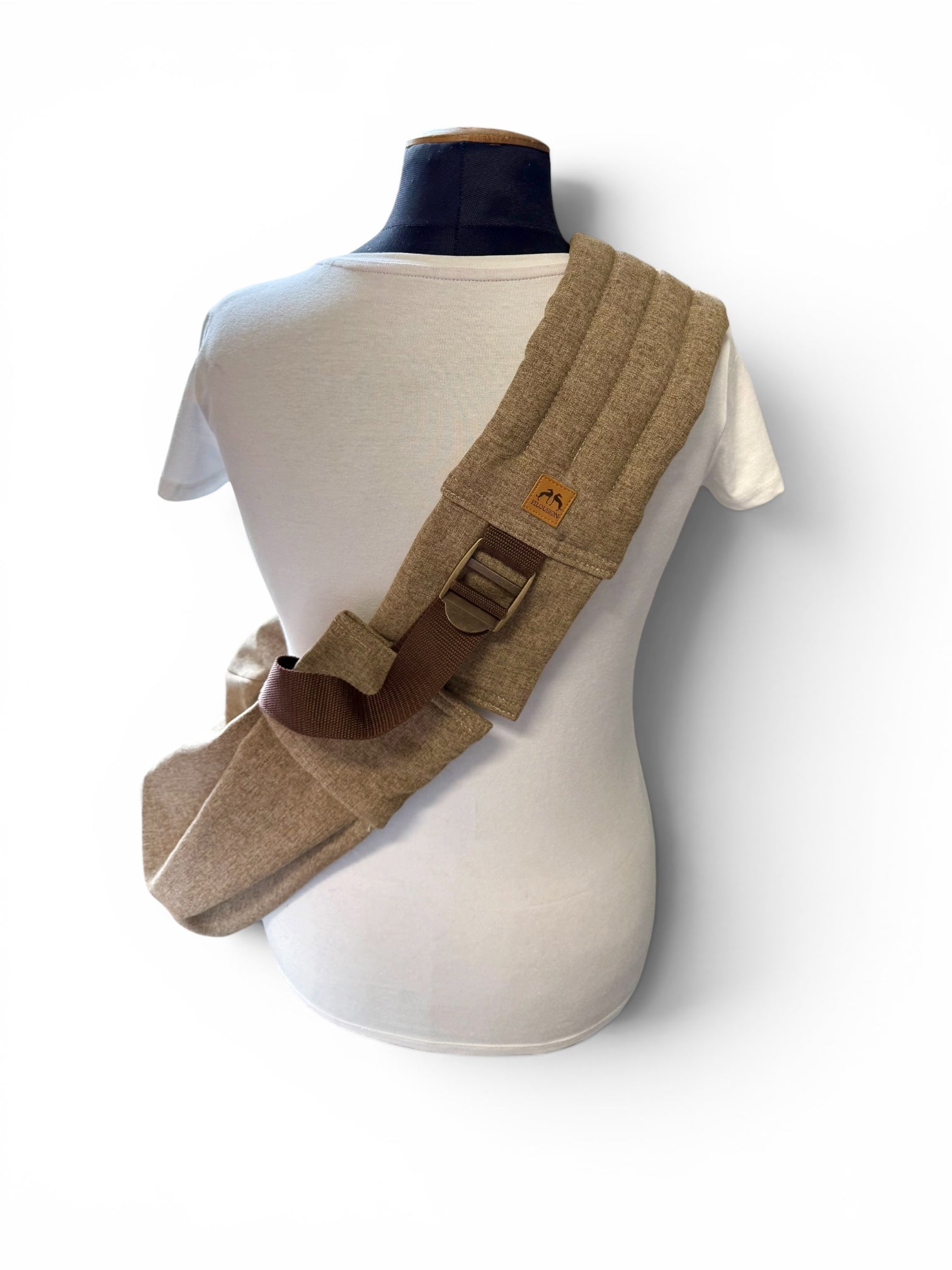 Special Crossbag 2 in 1 Hundetragetasche Loden Cognac L
