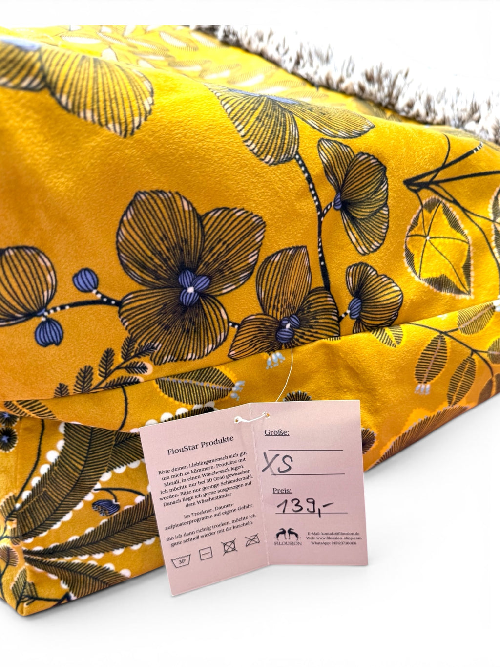 Special Kuschelhöhle Flower Gelb Velour XS