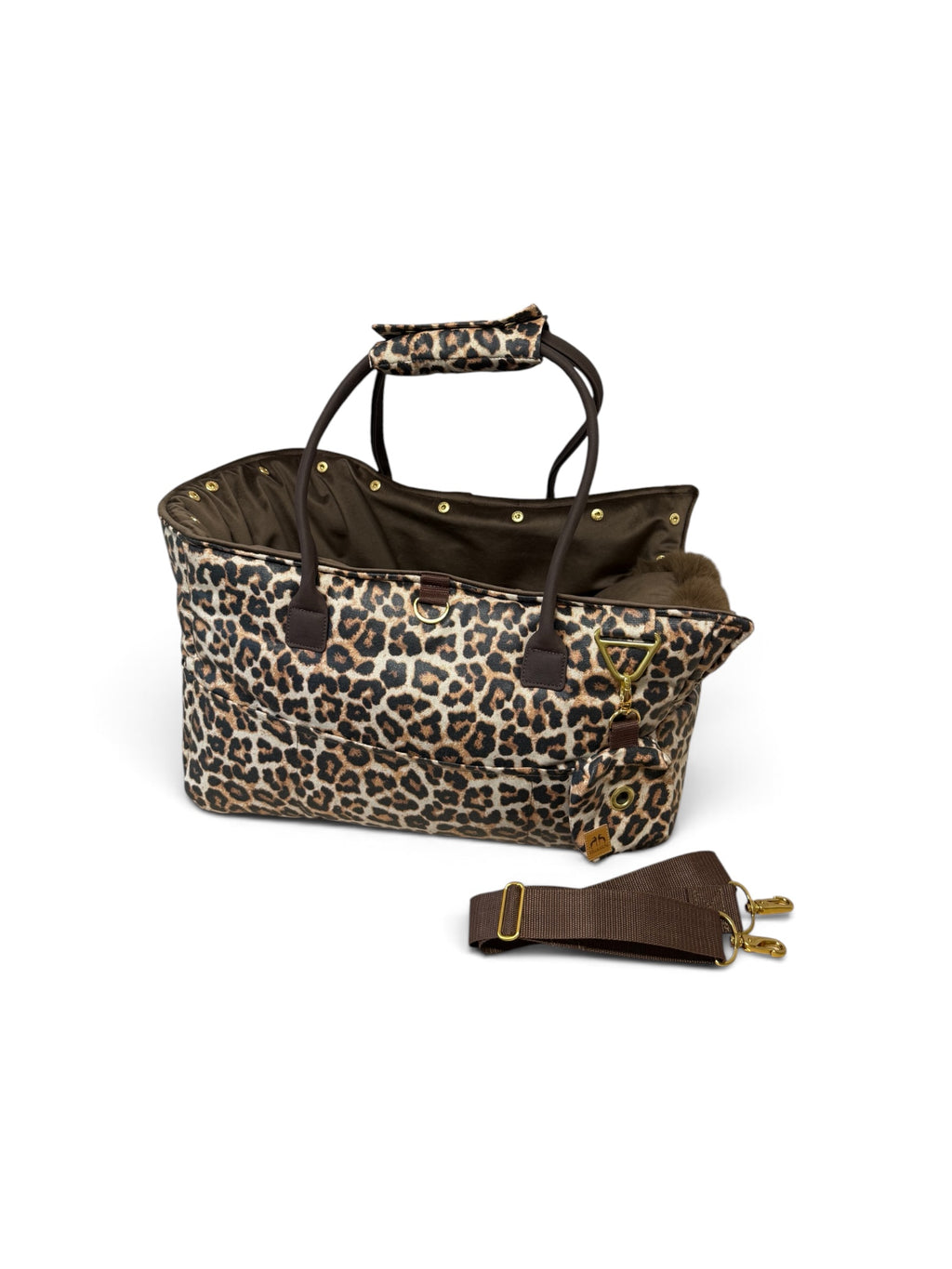 Luxury FiouStar Swing Hundetragetasche Leo Love Braun