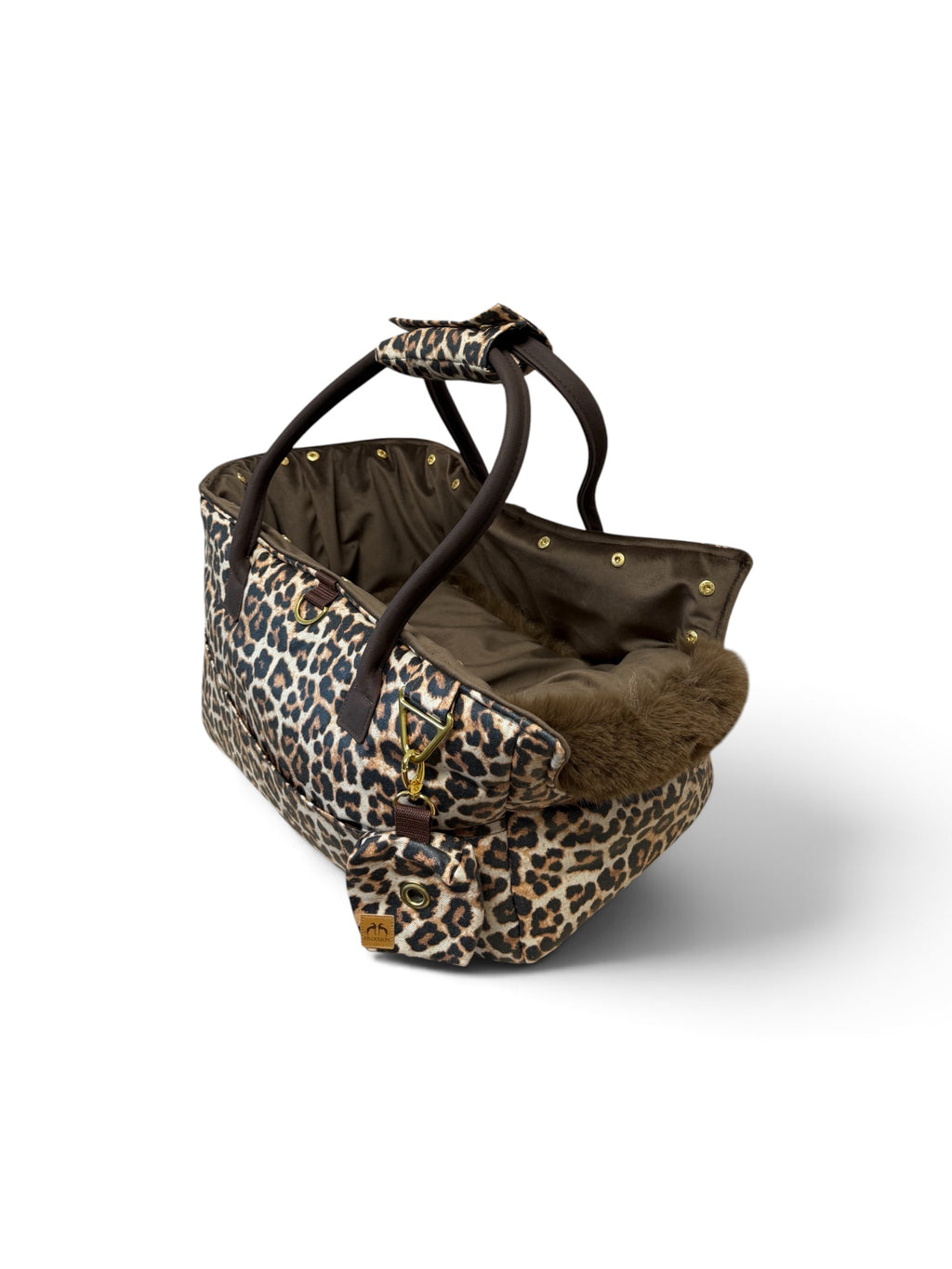 Luxury FiouStar Swing Hundetragetasche Leo Love Braun