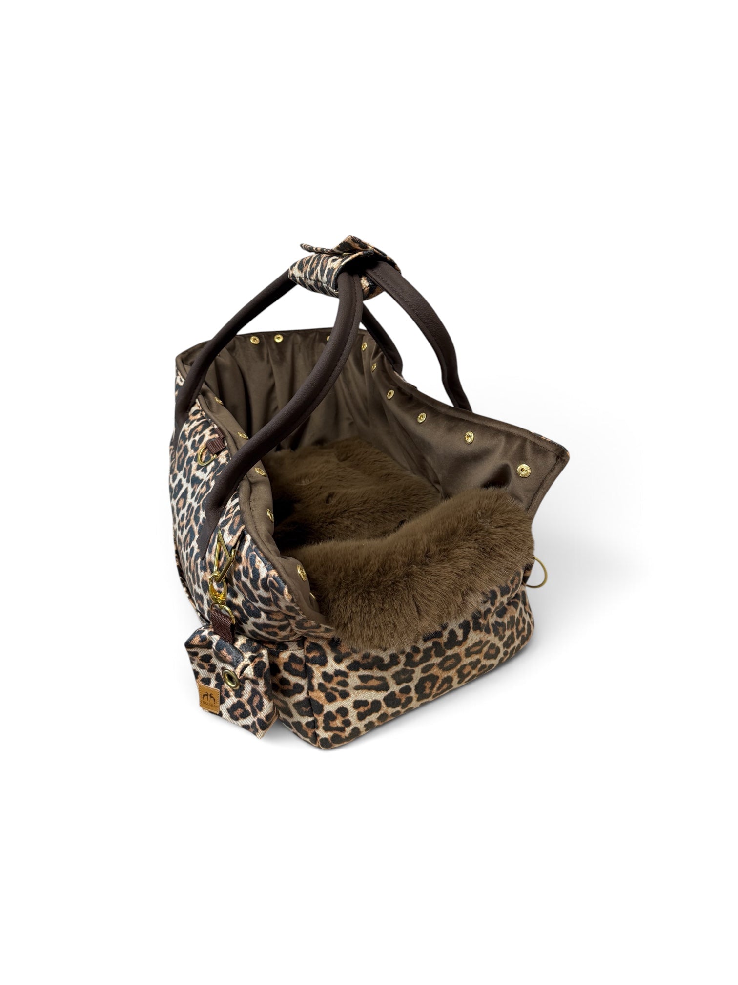 Luxury FiouStar Swing Hundetragetasche Leo Love Braun