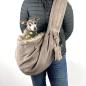 Preview: Hundetragetasche FiouStar Cross Cord Taupe.