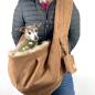 Preview: Hundetragetasche FiouStar Cross Cord Braun.