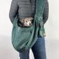 Preview: Hundetragetasche FiouStar Cross Cord Smaragd.