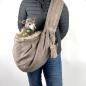 Preview: Hundetragetasche FiouStar Cross Cord Taupe.