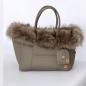 Preview: Luxushundetasche FiouStar Swing Nappa Taupe.