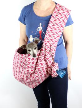 Preview: Hundetragetasche FiouStar Cross Hobobag Summer Brescia Pink