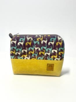 Preview: Farbenfrohe Kosmetoktaschen mit Windhundmotiv