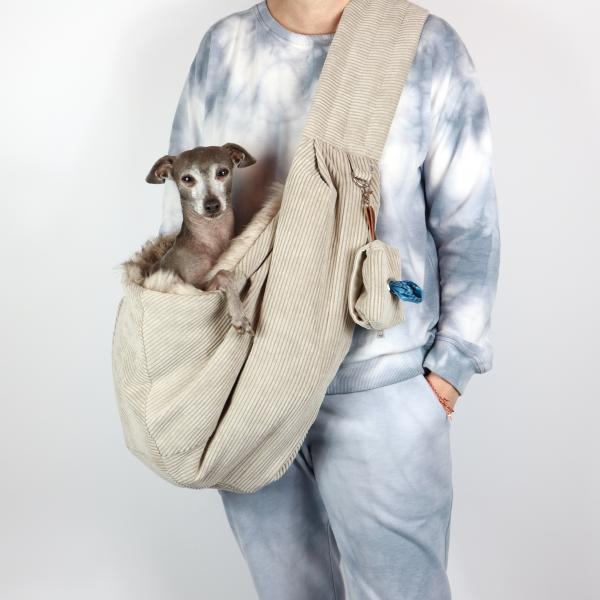 Hundetragetasche FiouStar Cross Cord Beige